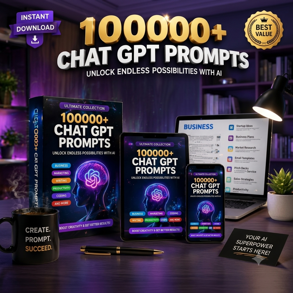 Pack of 100 000 Chat GPT Prompts